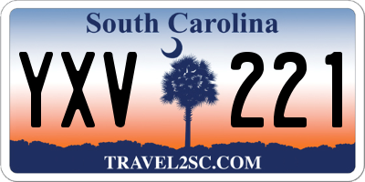 SC license plate YXV221