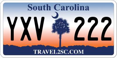 SC license plate YXV222