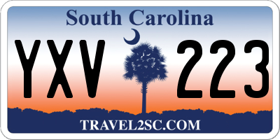 SC license plate YXV223
