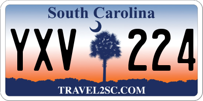 SC license plate YXV224
