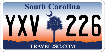 SC license plate YXV226