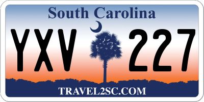 SC license plate YXV227