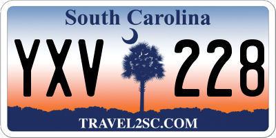 SC license plate YXV228