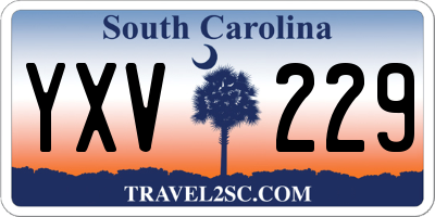 SC license plate YXV229