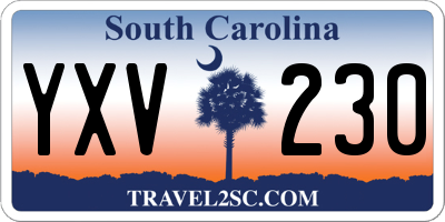 SC license plate YXV230