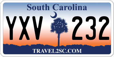SC license plate YXV232
