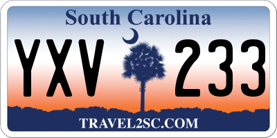 SC license plate YXV233