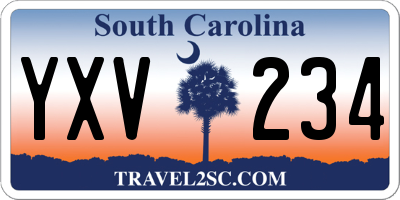 SC license plate YXV234