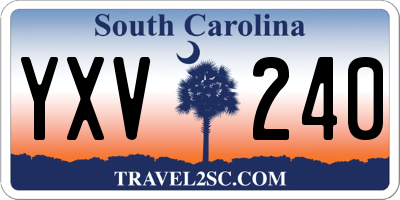 SC license plate YXV240