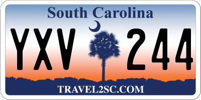 SC license plate YXV244