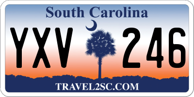 SC license plate YXV246