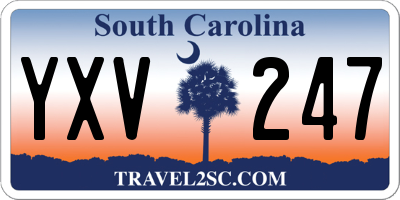 SC license plate YXV247
