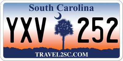 SC license plate YXV252