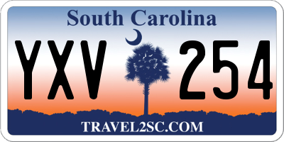 SC license plate YXV254