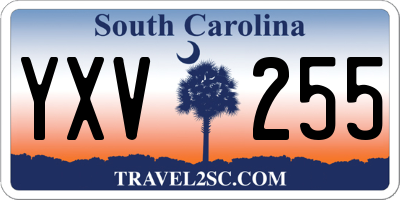 SC license plate YXV255