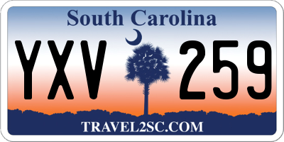 SC license plate YXV259