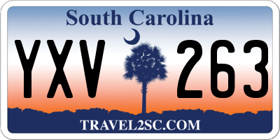 SC license plate YXV263