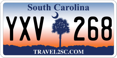 SC license plate YXV268