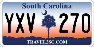 SC license plate YXV270