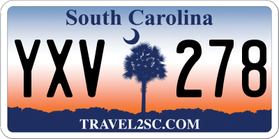 SC license plate YXV278