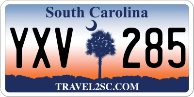 SC license plate YXV285