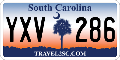 SC license plate YXV286