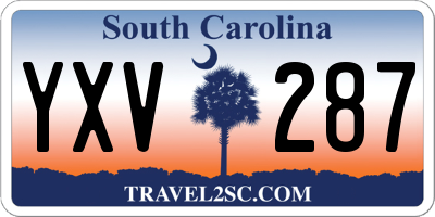 SC license plate YXV287
