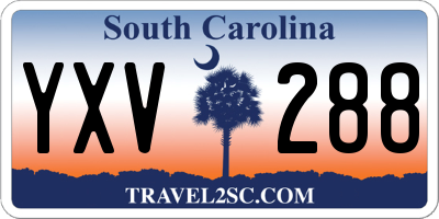 SC license plate YXV288