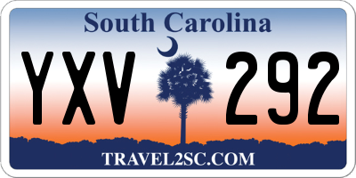 SC license plate YXV292