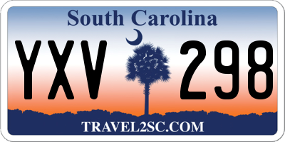 SC license plate YXV298