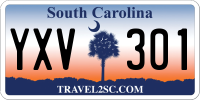 SC license plate YXV301