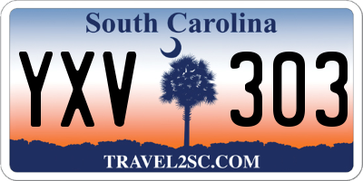 SC license plate YXV303