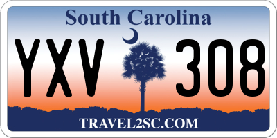 SC license plate YXV308
