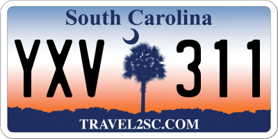 SC license plate YXV311