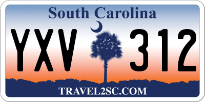 SC license plate YXV312