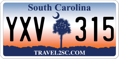 SC license plate YXV315