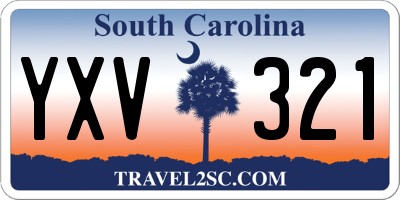 SC license plate YXV321