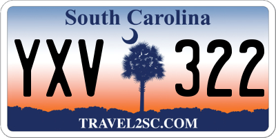 SC license plate YXV322
