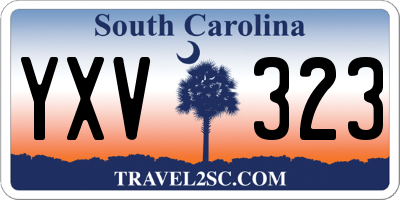 SC license plate YXV323