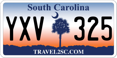 SC license plate YXV325