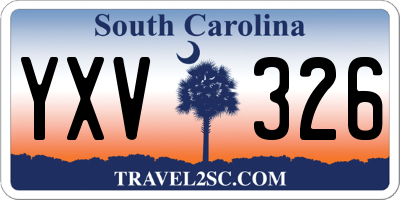 SC license plate YXV326