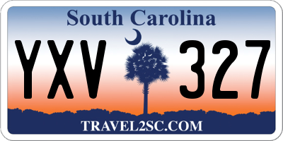 SC license plate YXV327
