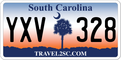 SC license plate YXV328