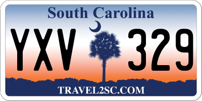 SC license plate YXV329