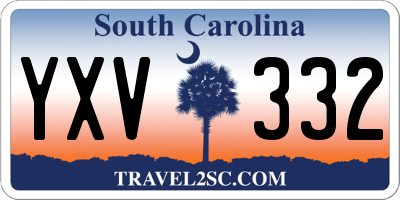 SC license plate YXV332