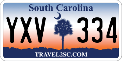 SC license plate YXV334