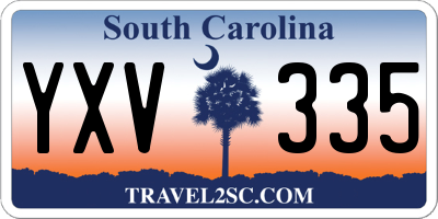 SC license plate YXV335