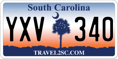 SC license plate YXV340