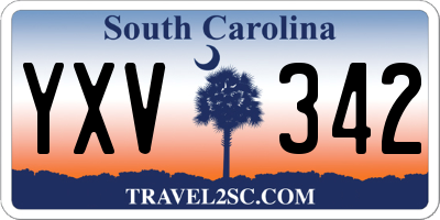 SC license plate YXV342