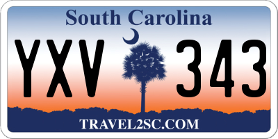 SC license plate YXV343